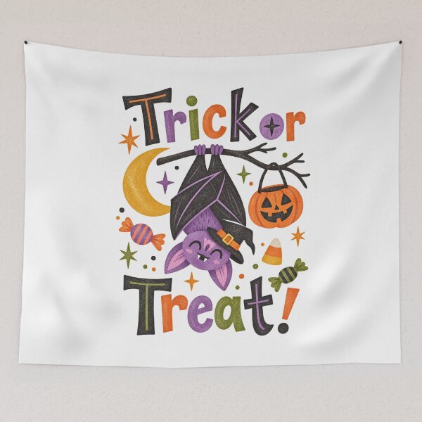 Item preview, Cute Trick or Treat Halloween Bat designed and sold by VioletNance.