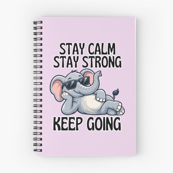 Item preview, Stay Calm, Stay Strong – Funny Elephant with Sunglasses designed and sold by NinaCreator.