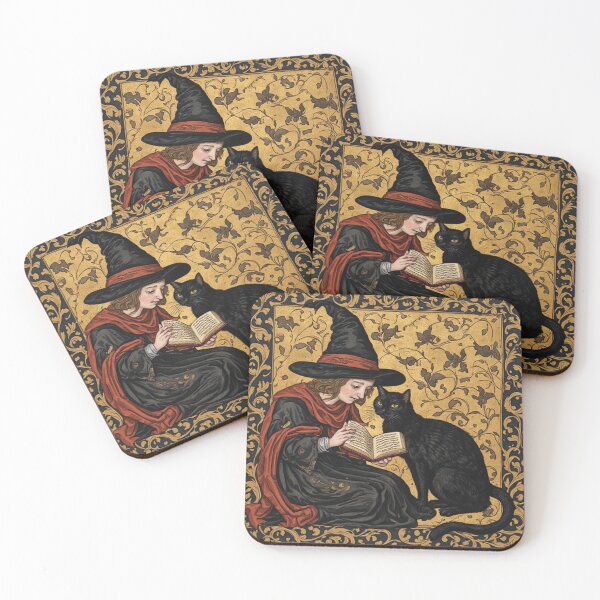 Item preview, Medieval Witch and Her Cat designed and sold by TheDarkWardrobe.