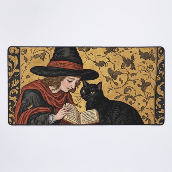 Item preview, Medieval Witch and Her Cat designed and sold by TheDarkWardrobe.
