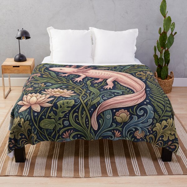 Item preview, Vintage William Morris Axolotl Aquatic Print designed and sold by thomascarl98.