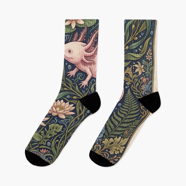 Item preview, Vintage William Morris Axolotl Aquatic Print designed and sold by thomascarl98.