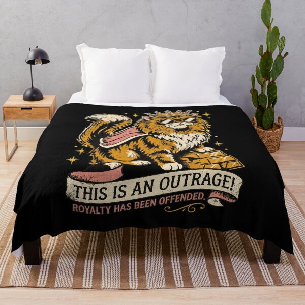 Item preview, Regal Cat Outrage Vintage Graphic Tee designed and sold by RachelBu570703.