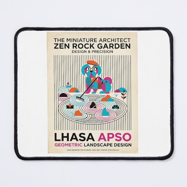 Item preview, Lhasa Apso Zen Landscape Architect designed and sold by PictoVibe.