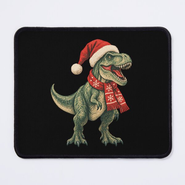 Item preview, Vintage Santa Hat T-Rex Dinosaur Christmas Retro Illustration designed and sold by SOUFIANE1991.