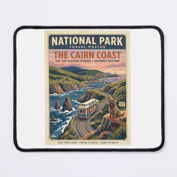 Item preview, Cairn Terrier Coastal Tram Guide designed and sold by PictoVibe.