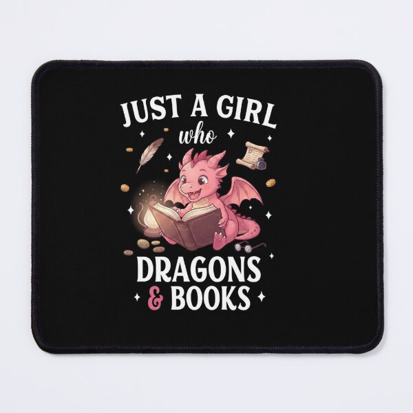 Item preview, Just a Girl Who Loves Dragons and Books Cute Reader Design designed and sold by Ostericaimusa.