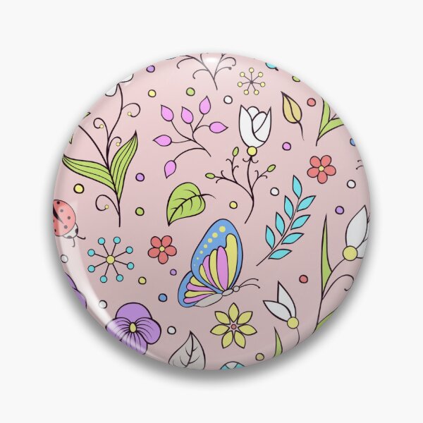 Item preview, Ross Creations - Colourful Butterflies and Flowers Style Pattern Design  designed and sold by TrendingFabrics.