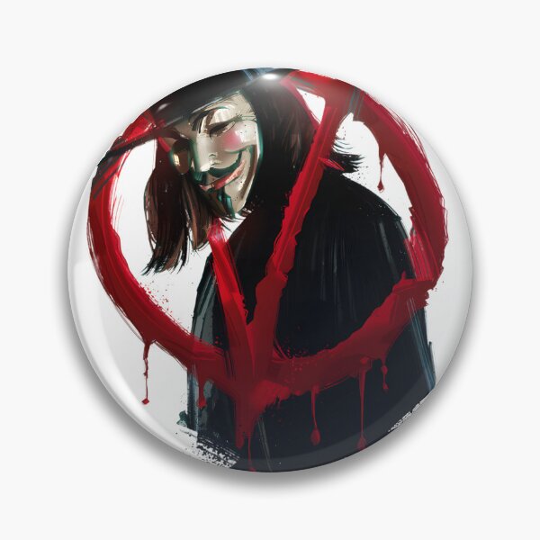 Item preview, V for Vendetta Mask and Symbol Artistic Graphic Design designed and sold by JustelioShop.