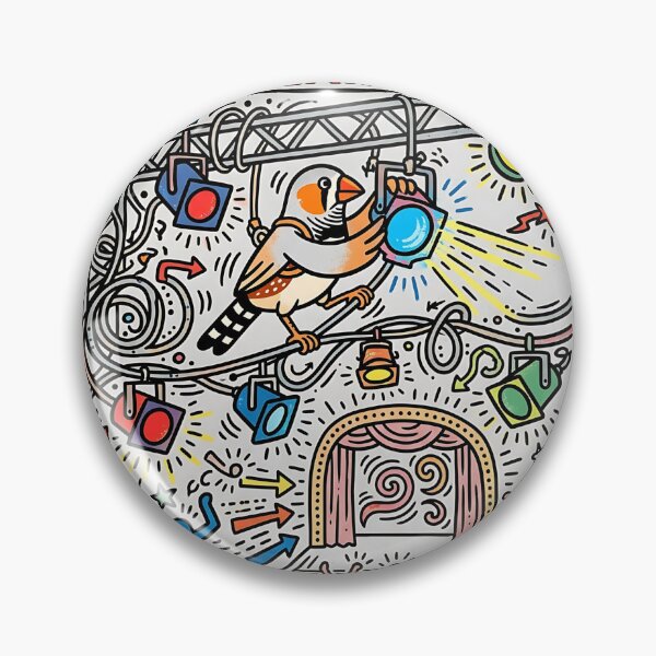 Item preview, Zebra Finch Stage Technician designed and sold by PictoVibe.