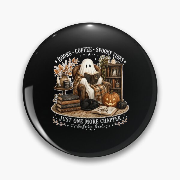 Item preview, Books Coffee Spooky Vibes Just One More Chapter designed and sold by seektopus.