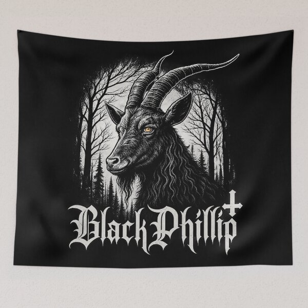 Item preview, Black Phillip_ Moonlit Gothic Goat The VVitch Horror Movie designed and sold by burrito-site.