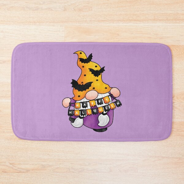 Item preview, Happy Halloween Gnome With Beard Pigtails and Bats Spooky Cute Kawaii Witchy Fall Autumn designed and sold by pillarofme.