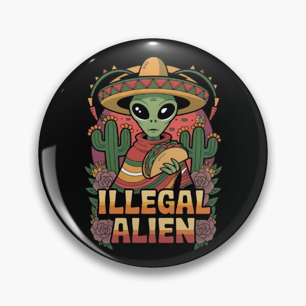 Item preview, Alien With Sombrero And Tacos Illegal designed and sold by Aboulkorom.