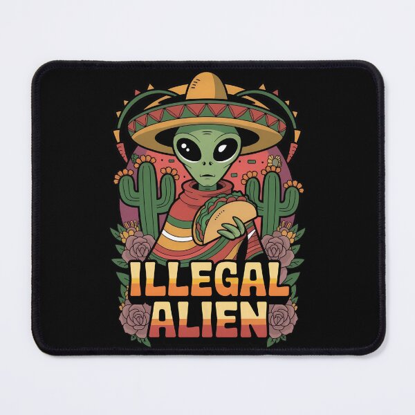 Item preview, Alien With Sombrero And Tacos Illegal designed and sold by Aboulkorom.