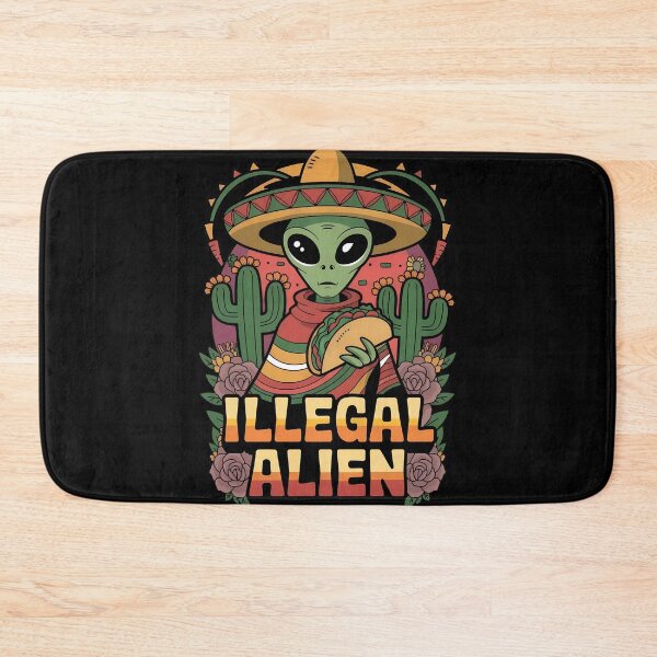 Item preview, Alien With Sombrero And Tacos Illegal designed and sold by Aboulkorom.
