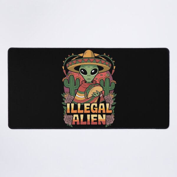 Item preview, Alien With Sombrero And Tacos Illegal designed and sold by Aboulkorom.