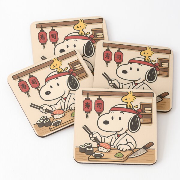 Item preview, Snoopy Sushi Chef Cute Japanese Kitchen  designed and sold by JhinK1.
