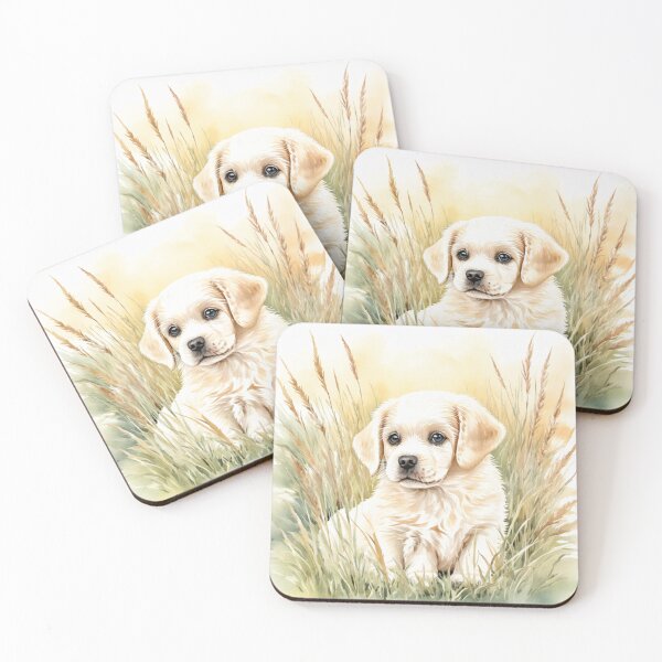 Item preview, Cute Watercolor Puppy in Meadow Grass designed and sold by Hackl20.