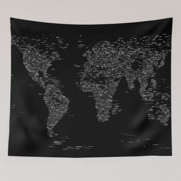 Item preview, World Map of Cities designed and sold by ArtPrints.