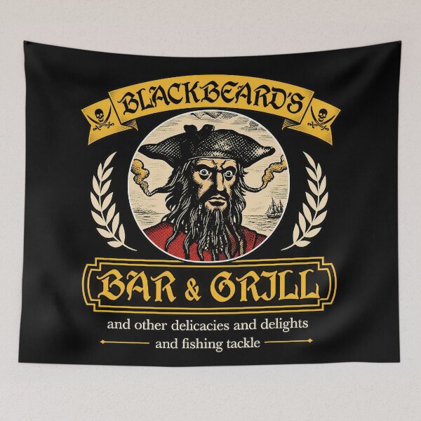 Item preview, Blackbeard’s Bar & Grill Crest designed and sold by burrito-site.