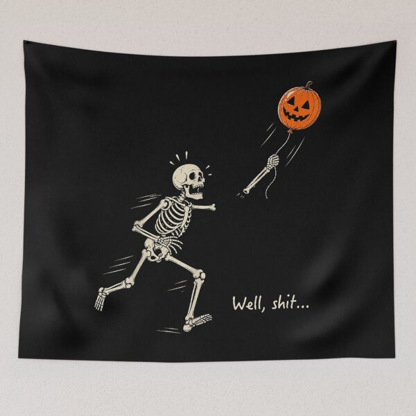 Item preview, Skeleton Lost Balloon Retro Funny Saying Halloween designed and sold by River Silva.