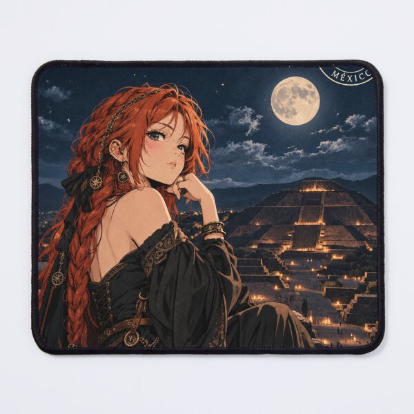 Item preview, A night in TEOTIHUACAN MEXICO - Redhead Knight Time Traveler designed and sold by DibujandoPorfa.