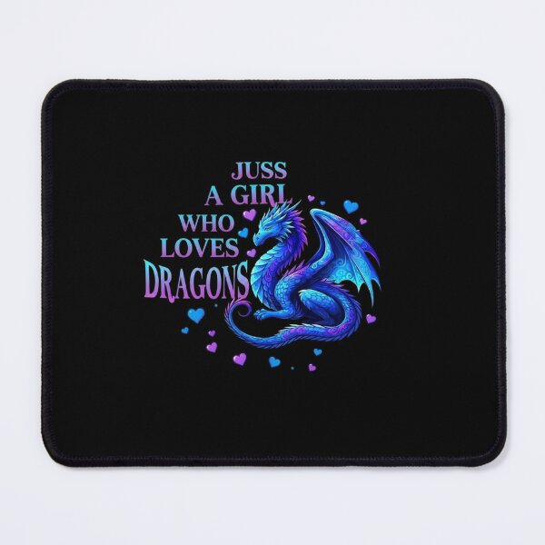 Item preview, Just a Girl Who Loves Dragons Blue Purple Fantasy Design designed and sold by Ostericaimusa.