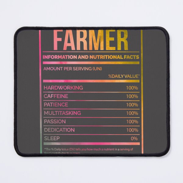 Item preview, Funny Farmer Nutrition Label Watercolor Art for Agriculture Lovers designed and sold by PudgyBear.