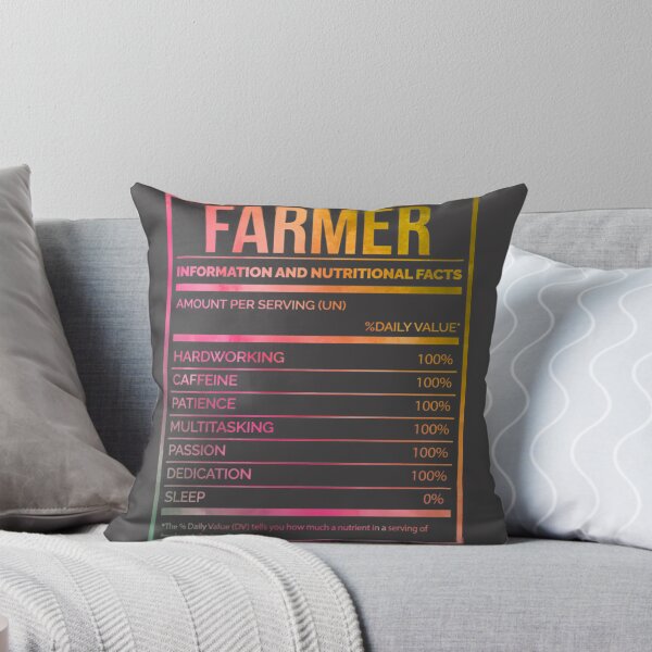 Item preview, Funny Farmer Nutrition Label Watercolor Art for Agriculture Lovers designed and sold by PudgyBear.
