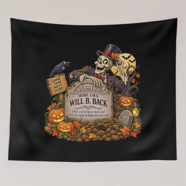 Item preview, ⚡HAUNTED TOMBSTONE COLLECTION - Will B. Back - dark version designed and sold by WheelieGdArt.