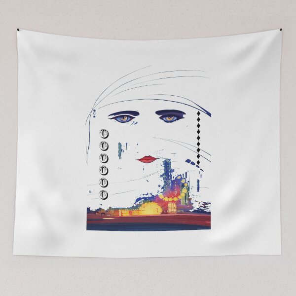 Item preview, Expressive Woman Portrait Cityscape Art designed and sold by TremayneKub.