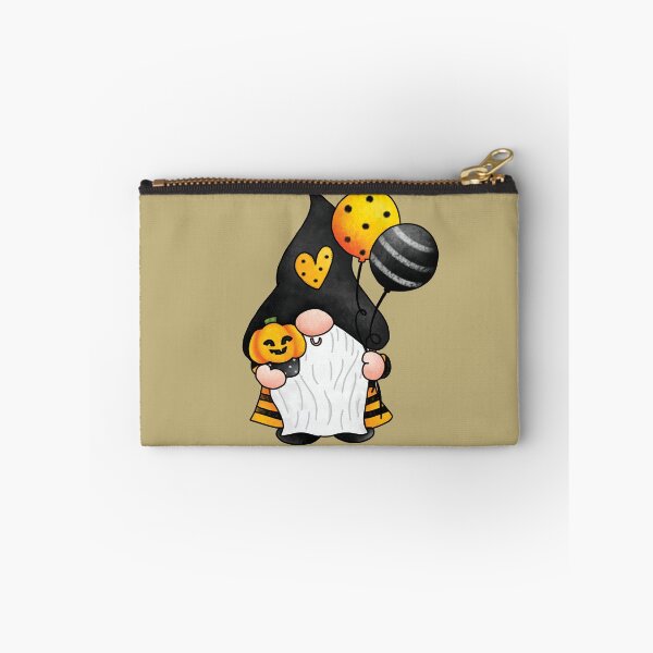 Item preview, Halloween Gnome With Beard Pumpkin and Balloons Spooky Cute Kawaii Heart Witchy Fall Autumn Orange Black Polka Dots Stripes for Kids Moms Teachers designed and sold by pillarofme.