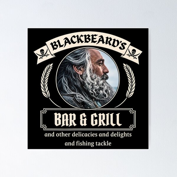 Item preview, Blackbeard’s Nautical Bar & Grill Crest designed and sold by burrito-site.