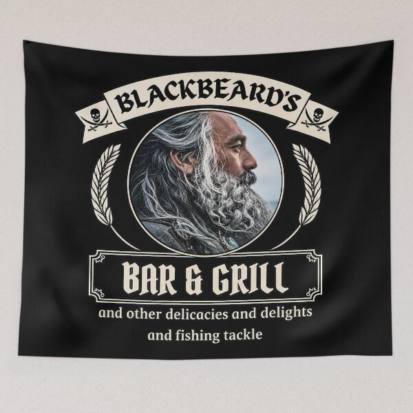 Item preview, Blackbeard’s Nautical Bar & Grill Crest designed and sold by burrito-site.
