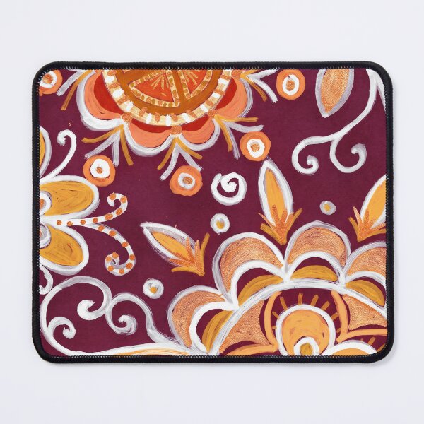 Item preview, Burgundy Gold Mandala Floral Pattern designed and sold by Fani*.