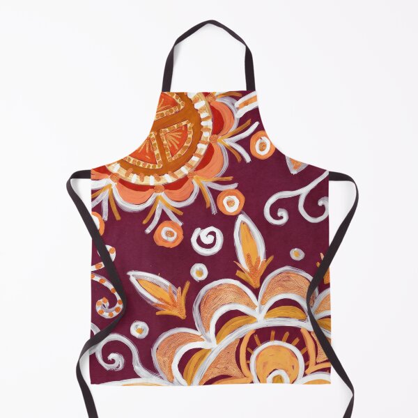 Item preview, Burgundy Gold Mandala Floral Pattern designed and sold by Fani*.