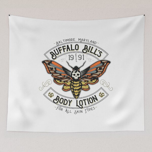 Item preview, Buffalo Bill's Body Lotion Moth Skull Vintage Baltimore 1991 designed and sold by TremayneKub.