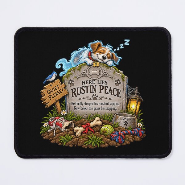 Item preview, ⚡HAUNTED TOMBSTONE COLLECTION - Rustin Peace - dark version designed and sold by WheelieGdArt.