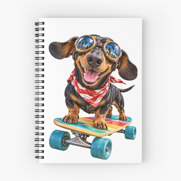 Item preview, Boardwalk Boss – Skateboarding Dachshund at Venice Beach designed and sold by Russell Thorne.