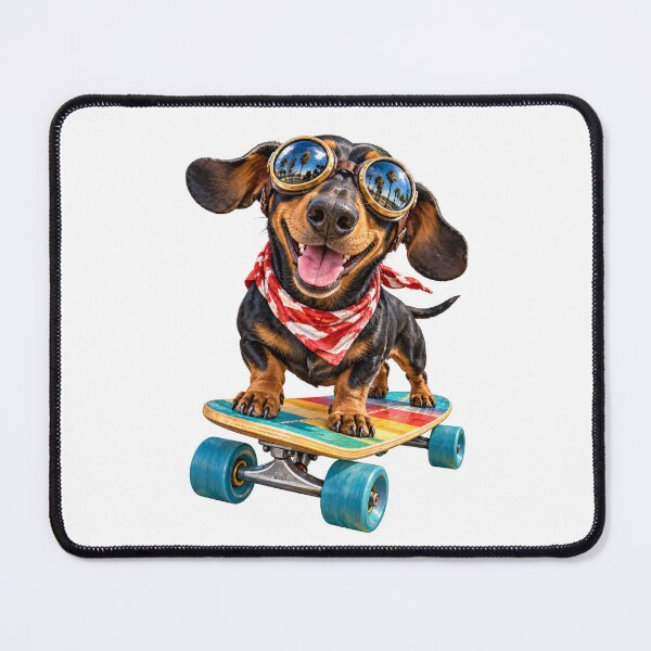 Item preview, Boardwalk Boss – Skateboarding Dachshund at Venice Beach designed and sold by Russell Thorne.