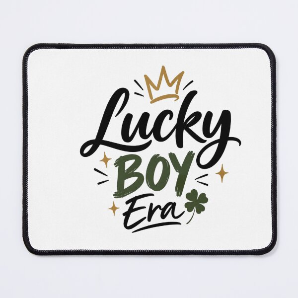 Item preview, Lucky Boy Era – Funny Lucky Boy Aesthetic Crown Clover Motivational Design designed and sold by Sanika arts .