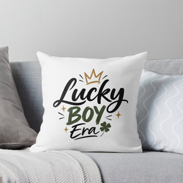 Item preview, Lucky Boy Era – Funny Lucky Boy Aesthetic Crown Clover Motivational Design designed and sold by Sanika arts .