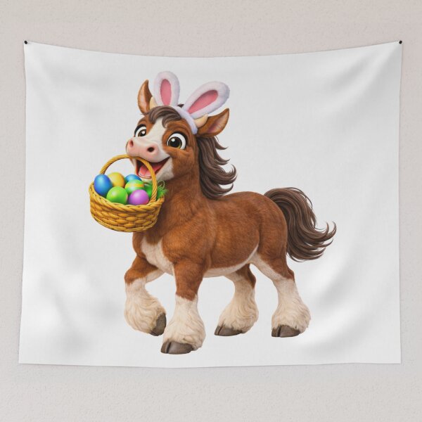 Item preview, Clydesdale Horse Easter Basket designed and sold by Sillytoe.