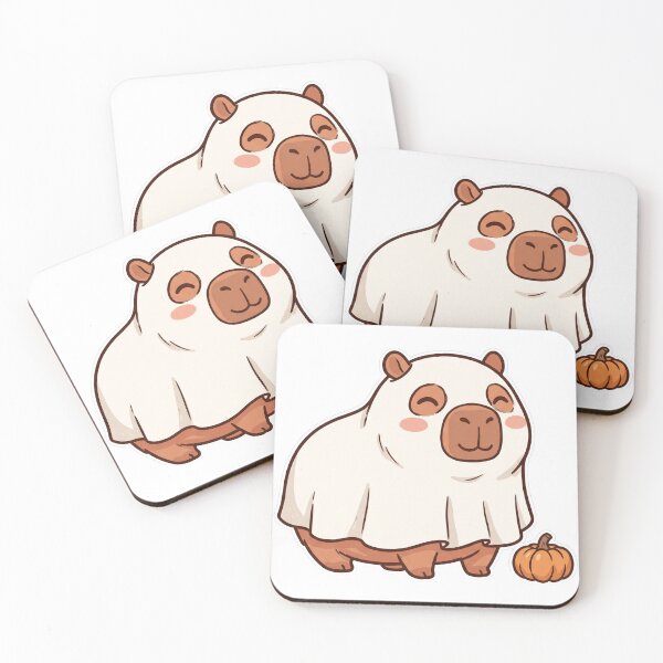 Item preview, Cute Capybara Ghost Halloween Boo Pumpkin designed and sold by DofinaSur.