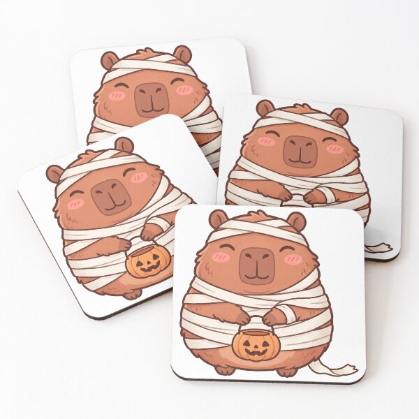 Item preview, Capybara Mummy Halloween Cute Kawaii Pumpkin designed and sold by DofinaSur.