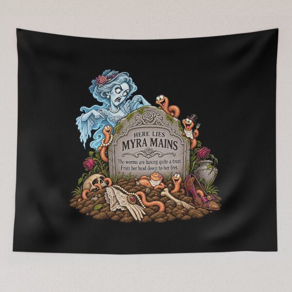Item preview, ⚡HAUNTED TOMBSTONE COLLECTION - Myra Mains - dark version designed and sold by WheelieGdArt.