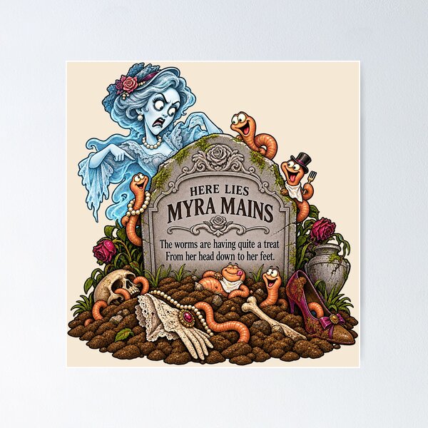 Item preview, ⚡HAUNTED TOMBSTONE COLLECTION - Myra Mains designed and sold by WheelieGdArt.
