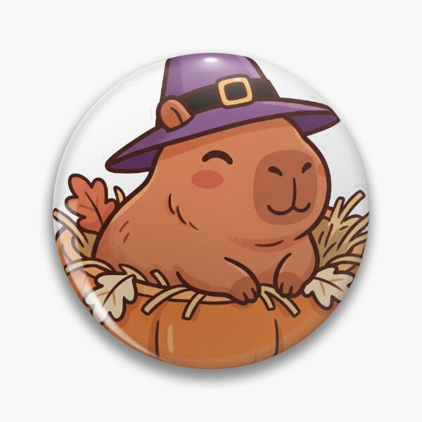 Item preview, Capybara Witch Hat Pumpkin Patch Halloween designed and sold by DofinaSur.