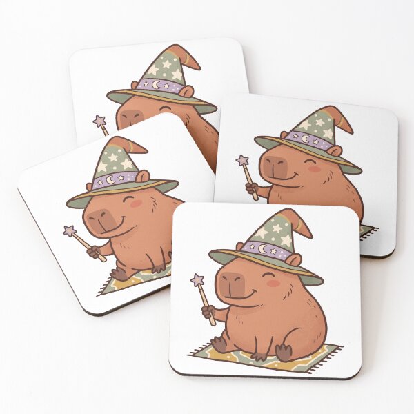 Item preview, Capybara Wizard Halloween Cute Kawaii Magic designed and sold by DofinaSur.